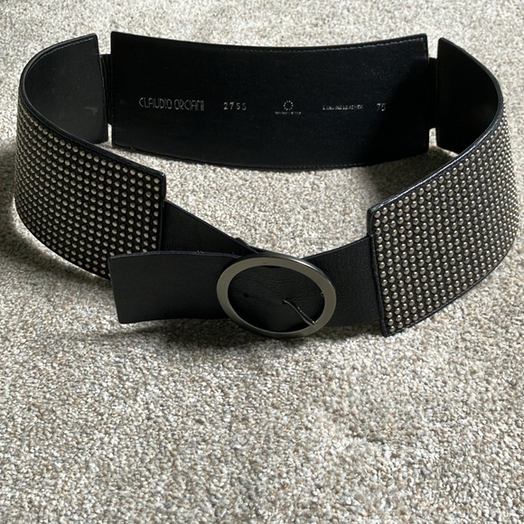 Claudio Orciani Accessories - Woman’s Claudio Orciani leather belt silver toned buckle and studs